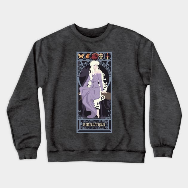 The Last Unicorn - art nouveau - Amalthea Crewneck Sweatshirt by captainlaserbeam